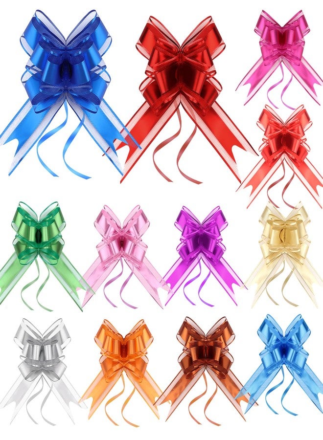 Norbiariz 12 Pack Colorful Gift Bows Gift Bows for Christmas Wedding Valentine's Day Party Birthdays Holidays Gift Wrapping（6 inches） - Image 1