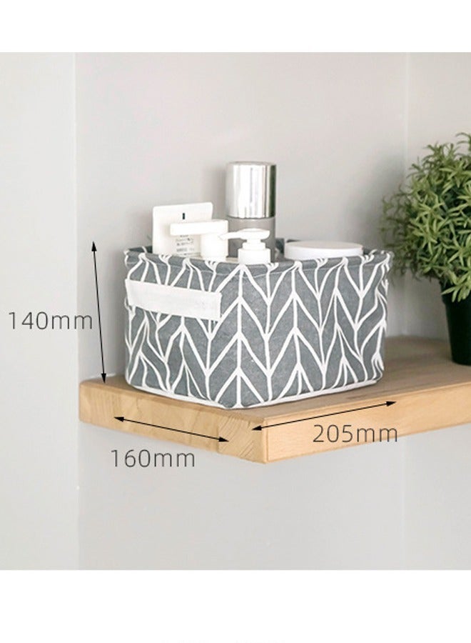Aikenn Storage Basket,Fabric Storage Baskets,Desktop Storage Box,For Organizing Nursery Toy Clothes Blankets,Decorative Basket Closet Organizer Basket With Handles(White)  - Image 2