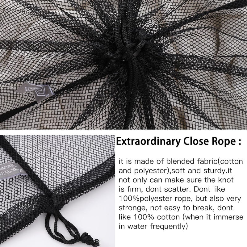 Kimmama Heavy Duty Coarse Mesh Drawsting Laundry Bag, 24'' x 36'' Super Sturdy Draw String Bag,Jumbo Net Cord Bag for Factories,College,Dorm,Travel,Outdoor,Storage - Image 4
