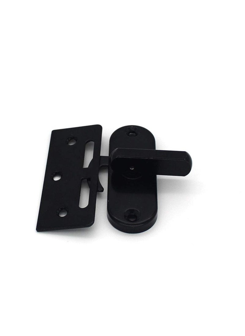 Excefore Anti Theft Sliding Door Latch, Sliding Steel Barn Door, Door Buckle Door Bolt with 90 Degree Latch (Black)  - Image 3