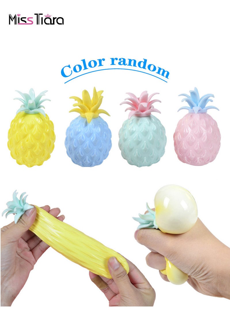 MissTiara - Random 4 Pcs Vent Pineapple Ball Squishy Toy– Assorted - Image 1