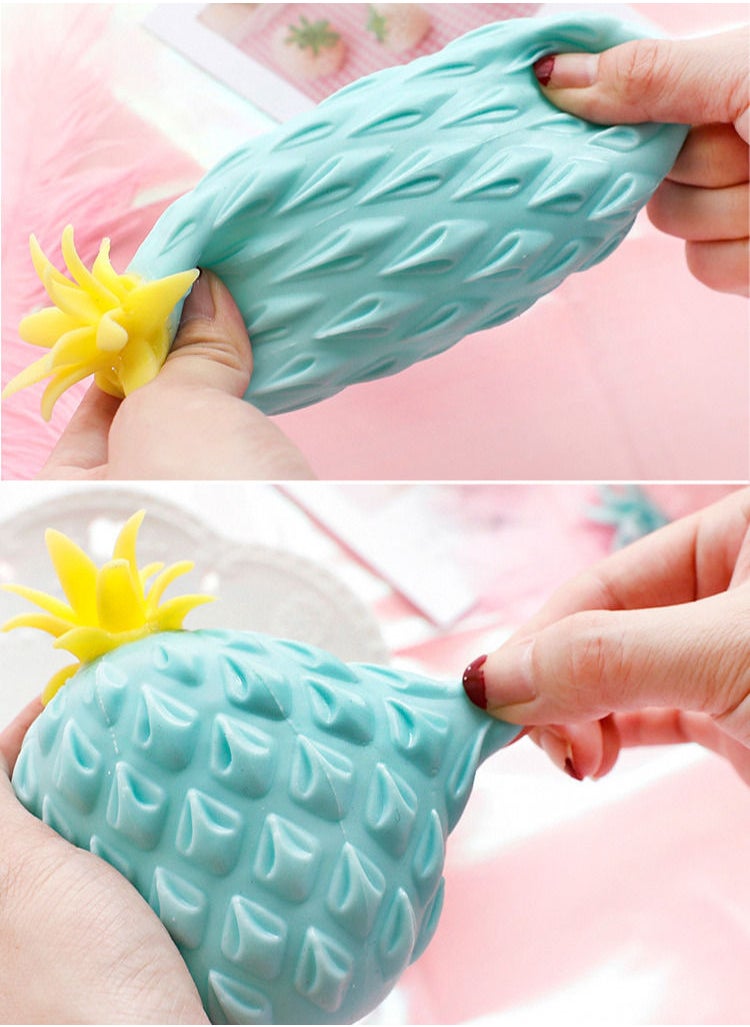 MissTiara - Random 4 Pcs Vent Pineapple Ball Squishy Toy– Assorted - Image 1