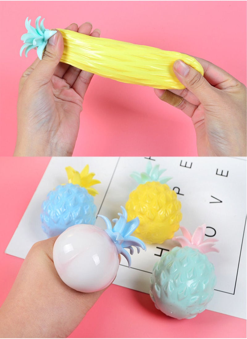 MissTiara - Random 4 Pcs Vent Pineapple Ball Squishy Toy– Assorted - Image 1