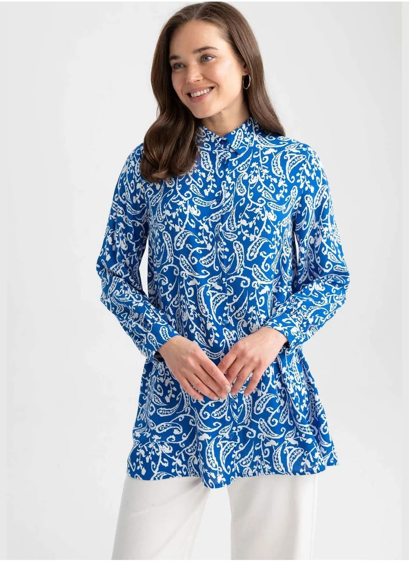 ديفاكتو Woman  Woven Long Sleeve Tunic