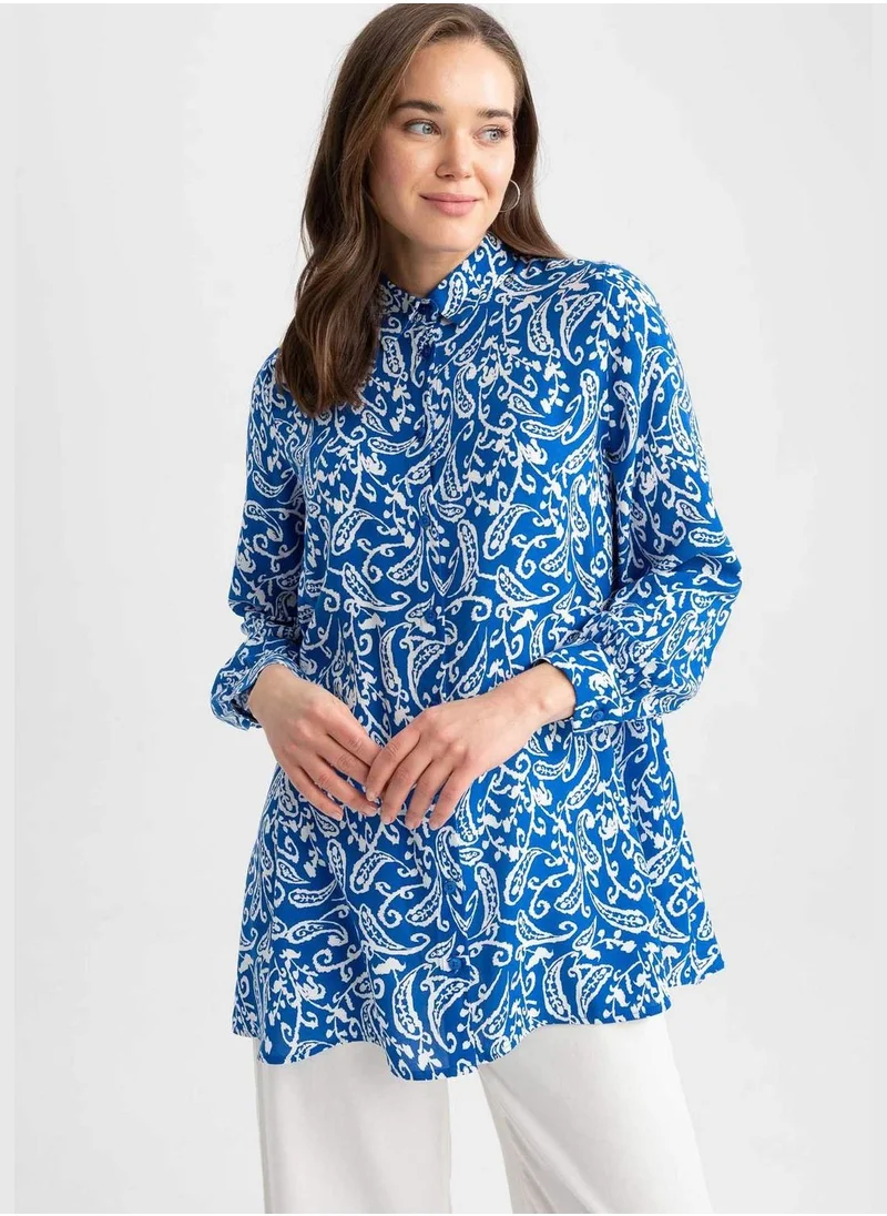 ديفاكتو Woman  Woven Long Sleeve Tunic