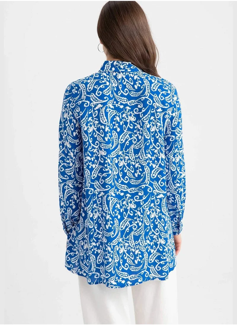 ديفاكتو Woman  Woven Long Sleeve Tunic