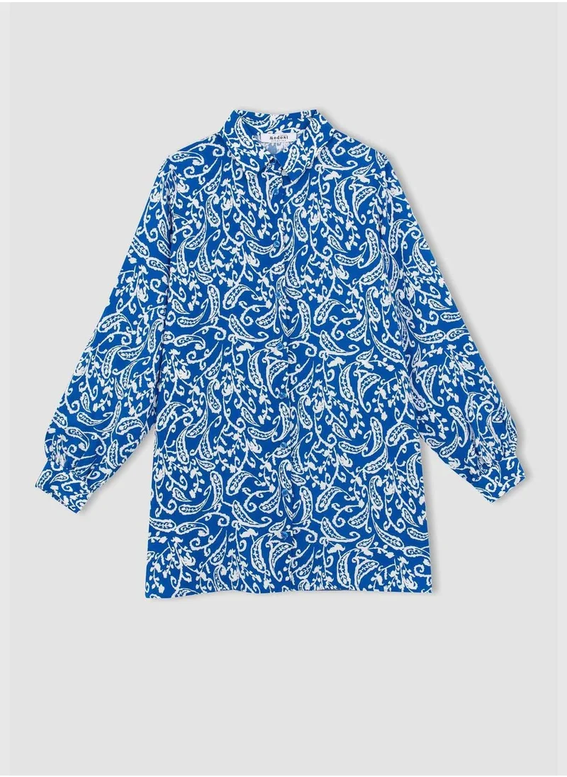 ديفاكتو Woman  Woven Long Sleeve Tunic