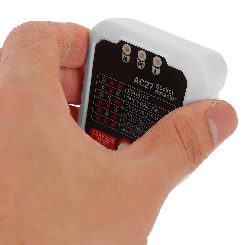 أداة اختبار مقبس التيار الكهربائي الأمريكي مع عرض الجهد وكاشف GFCI واستمرارية الكشف للصيانة المنزلية والمصنعية - Image 5