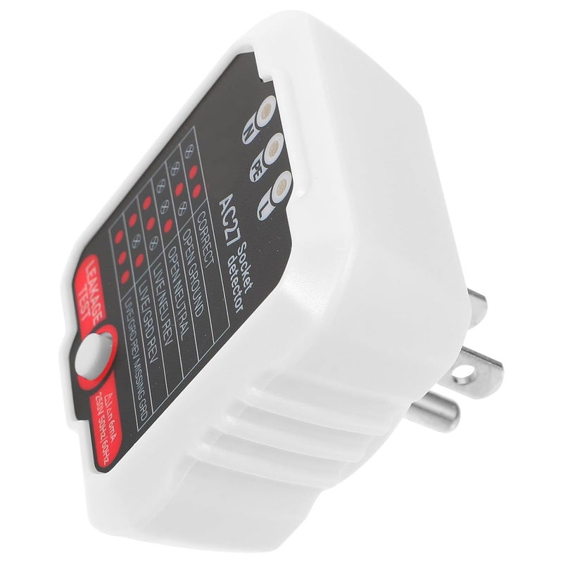 أداة اختبار مقبس التيار الكهربائي الأمريكي مع عرض الجهد وكاشف GFCI واستمرارية الكشف للصيانة المنزلية والمصنعية - Image 1