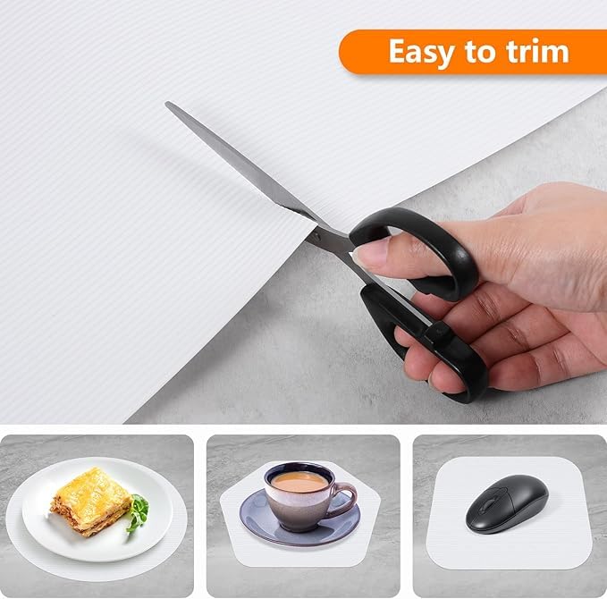 ElastPro EVA Food Grade Washable Anti Slip Mat/Sheet for Fridge, Shelf Liner, Table, Kitchen Drawer mat (Line White, 5 Meter) - Image 4