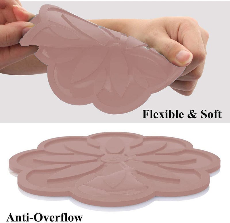 P-Plus International Big Round Silicone Trivets Mats for Hot Dishes and Hot Pots, Hot Pads for Countertops, Tables, Pot Holders, Spoon Rest Place Mats (Brown, Pack of 4) - Image 5