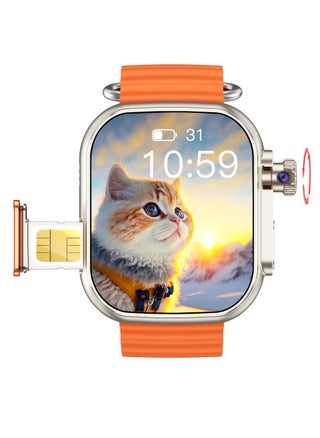 7 in 1 Smart Watch 9th Generation with HD Screen, Bluetooth, Video Calls, Multiple Sports Modes, SIM Card Support, 4G Camera, Multiple Apps, with 7 Extra Straps - pzsku/ZE534398DD5F4F41EA8EDZ/45/_/1738150465/eb961da3-eab2-4f45-9f80-cb1d06bbc261