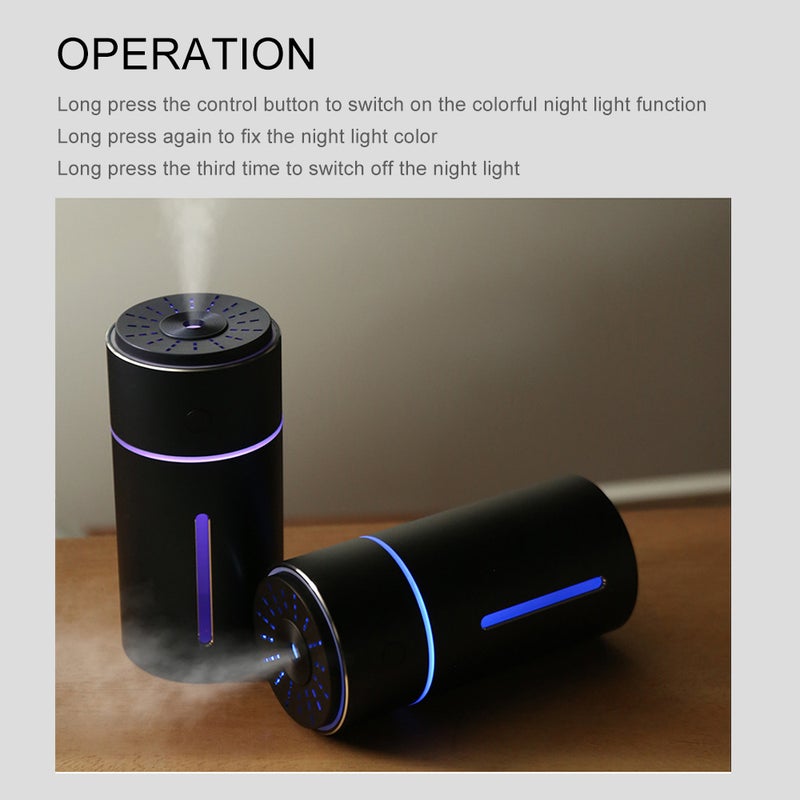 Professional Car Air Humidifier Aroma Diffuser Car Purifier Air Freshener Vehicle-mounted Aromatherapy Humidifier with Colorful Night Light Dry Burning-resistant Protection - Image 3