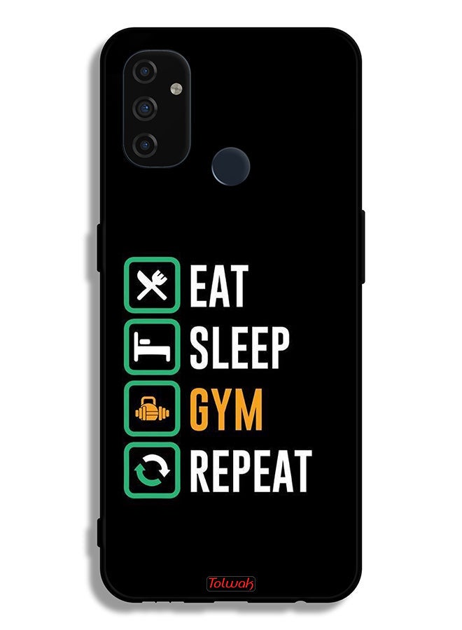 Tolwak OnePlus Nord N100 Protective Case Cover Eat Sleep Gym Repeat - Image 2