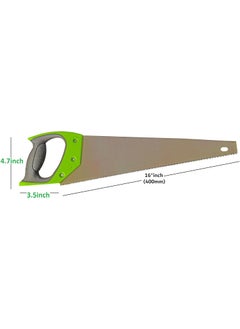 Inditrust Inditrust Double Ground Nickel Chromium Steel Hacksaw Hand Saw with GLOVES with Rubber Grip Handle 16 inch  - Image 3