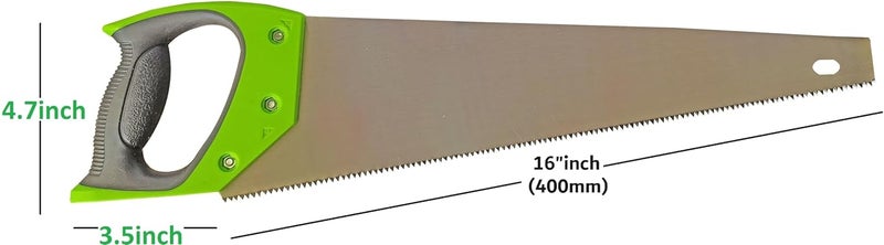 Inditrust Inditrust Double Ground Nickel Chromium Steel Hacksaw Hand Saw with GLOVES with Rubber Grip Handle 16 inch  - Image 3