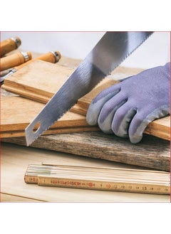 Inditrust Inditrust Double Ground Nickel Chromium Steel Hacksaw Hand Saw with GLOVES with Rubber Grip Handle 16 inch  - Image 2
