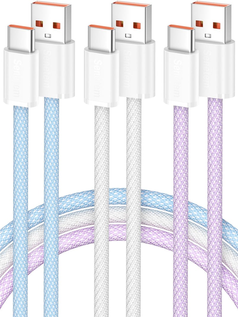 Senetem USB C Cable 3FT 3-Pack, USB A to USB Type C Charger Cord, 3A Fast Charging Compatible with iPhone 15 16 17 Pro, Samsung S24/S23 S22/Note 20/10, Car Play, Apple iPad Android Accessories - Image 1