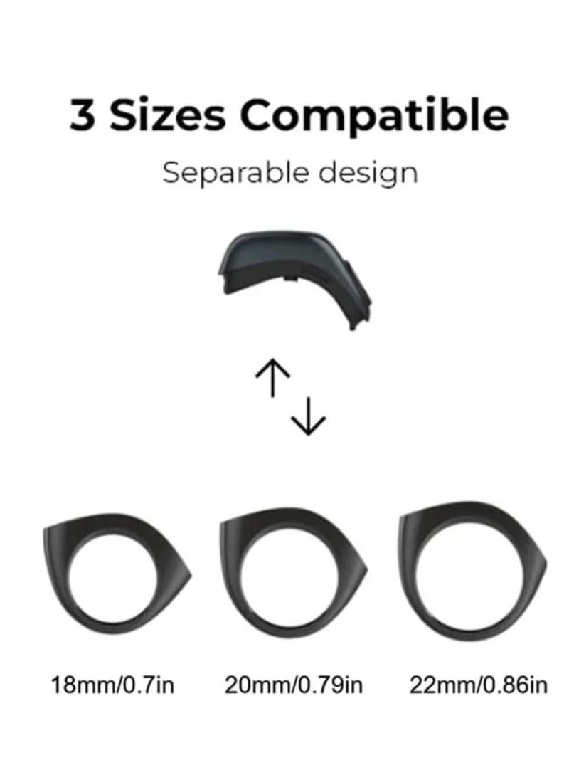 iQIBLA - Smart Tasbih Zikr Ring Wide Display Powerful Battery Backup OLED Display Jood Smart Ring App Operated Tasbih Counter Waterproof Smart Zikr Ring Compatible Three Sizes(18mm/ 20mm/22mm) Black - Image 1