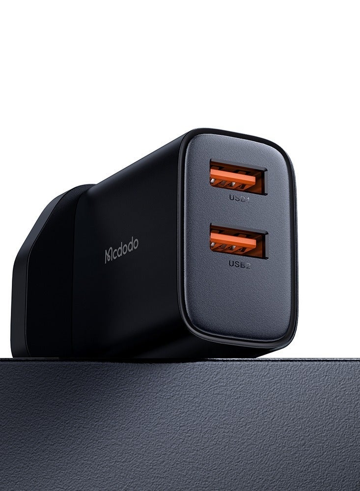 MCDODO CH4792 12W 2A CHARGER (UK) + A TO C CABLE 1M - BLACK - Image 2