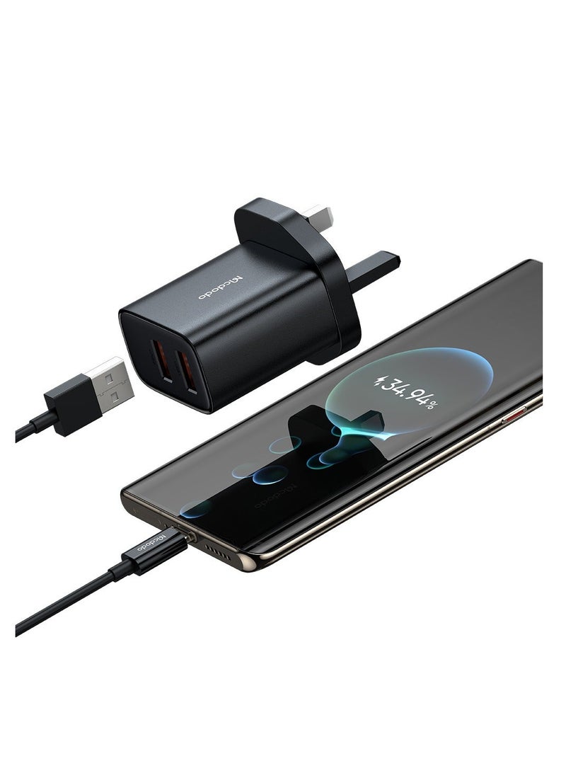 MCDODO CH4792 12W 2A CHARGER (UK) + A TO C CABLE 1M - BLACK - Image 4
