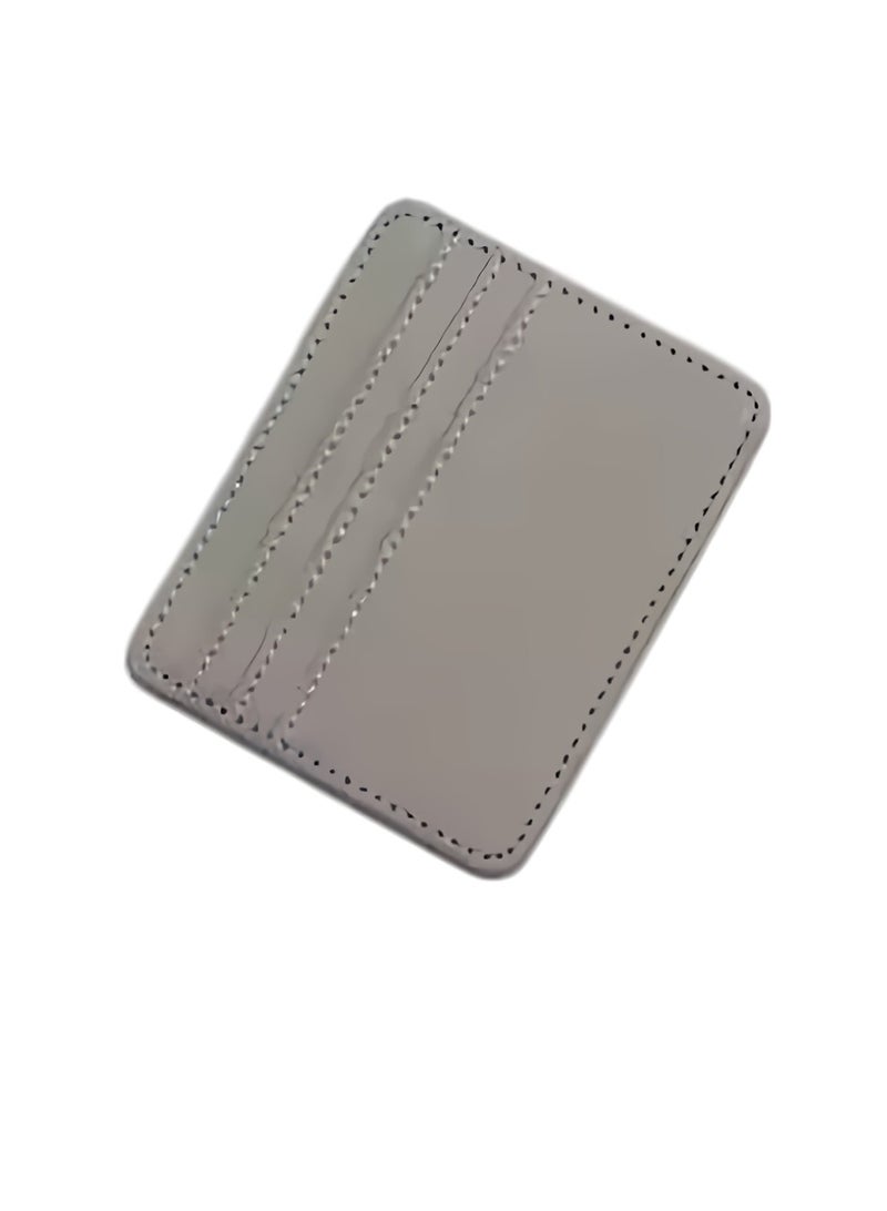محفظة حامل بطاقات، حقيبة نقود رفيعة من الجلد للرجال، محفظة أنيقة خفيفة الوزن بجيوب أمامية، تصميم مريح، حامل بطاقات متين للرجال، (قطعة واحدة، رمادي)
