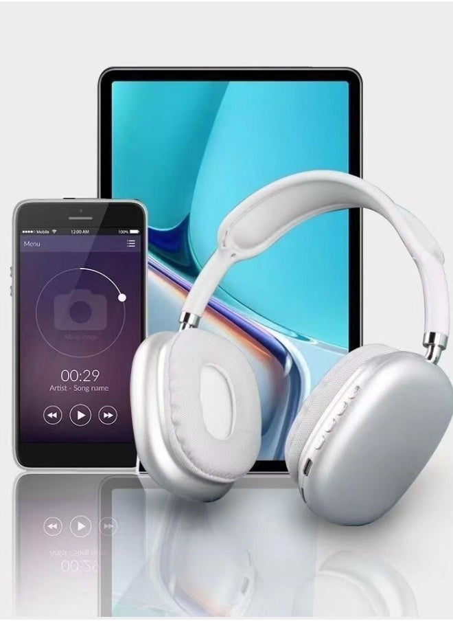 P9 - Air Max P9 Bluetooth Over-Ear Headphones Silver - Image 1