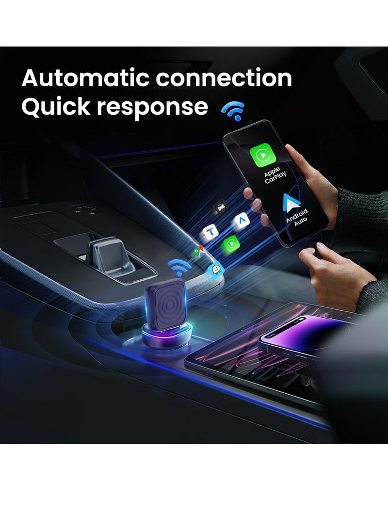 Carlinkit 2-in-1 Mini Ultra Wireless CarPlay Adapter & Android Auto - for iOS 10+/Android 11+, Convert Wired to Wireless with USB- - Image 4