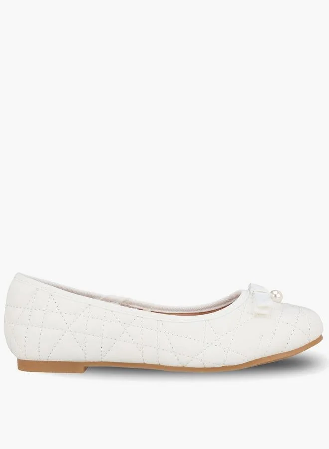 ليتل ميسي Girls Quilted Ballerina Shoes