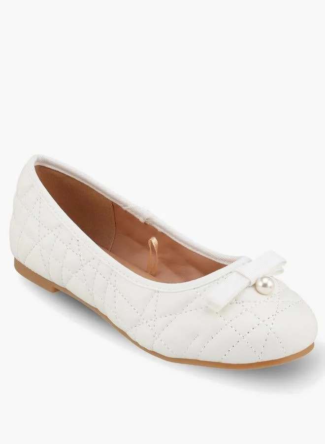 ليتل ميسي Girls Quilted Ballerina Shoes