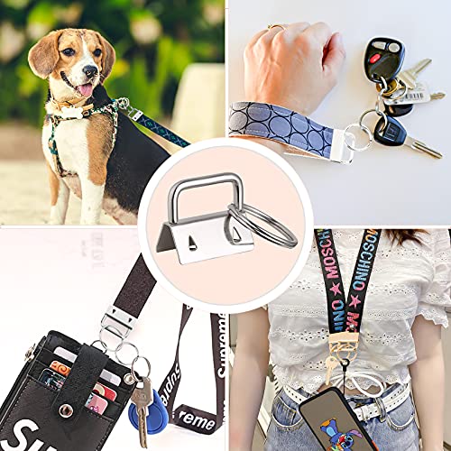 Modacraft 42PCS 1 Inch 7 Colors Keychain Hardware Set for Wristlet, Lanyard and Key Chain Making - Image 2