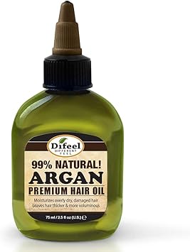 difeel Difeel Premium Natural Hair Oil Argan Oil Moisturizes Dry Hair Smoothes Hair Follicles Leaves Hair Thicker Softer Silkier 70 g - Image 1