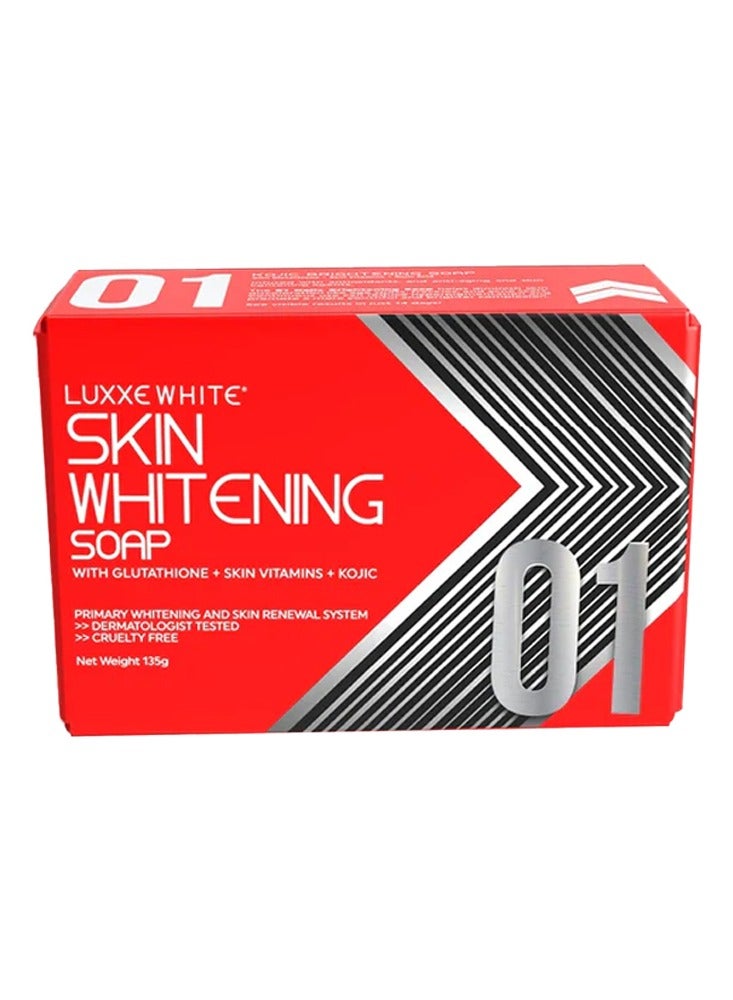 لوكسي وايت صابون تبييض البشرة رقم 1 مع الجلوتاثيون وفيتامينات البشرة وحمض الكوجيك 135 جرام