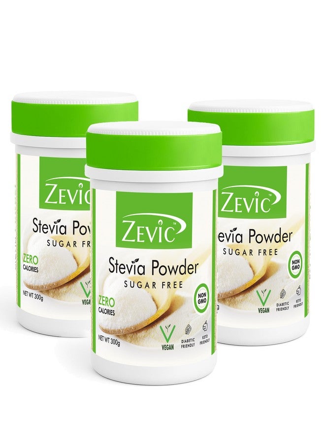 Zevic Stevia Sugar Free | Zero Calories Stevia | Vegan & Keto | 100% Natural Sweetener | Sugar Substitute Natural | Diabetic Friendly - 900g (300g x 3) - Image 1