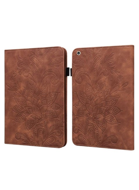 Case Cover Lace Flower Embossing Pattern Horizontal Flip Leather Case with Holder & Card Slots & Wallet & Photo Frame & Sleep / Wake-up Function For iPad mini 2019 / 4 / 3 / 2 / 1 Brown