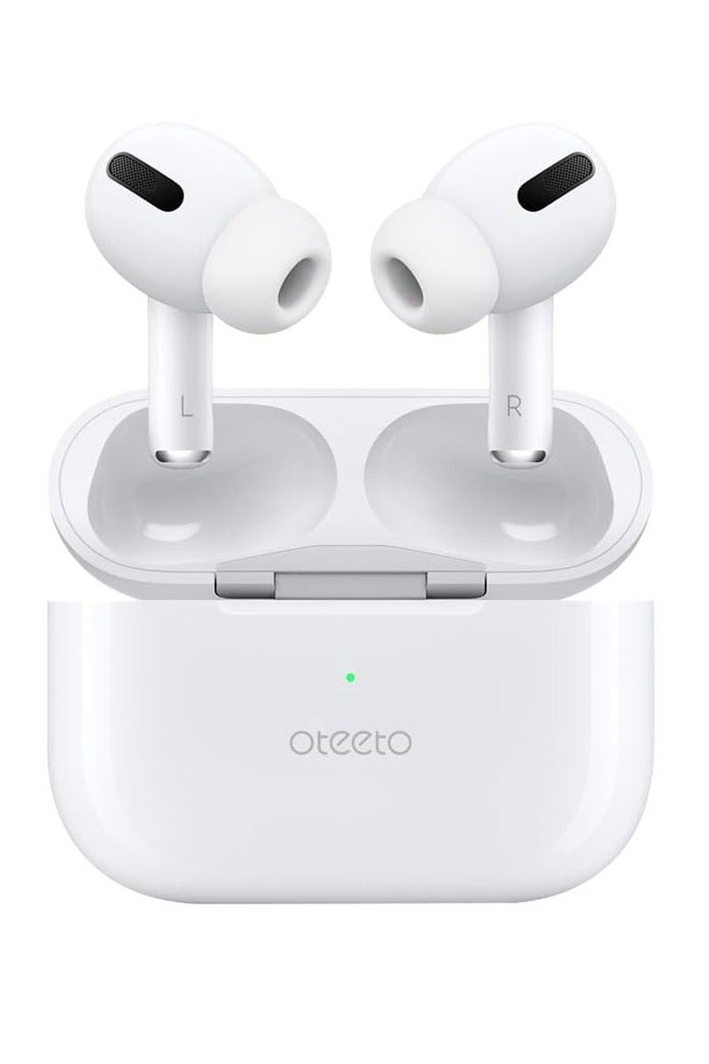 Oteeto OT5 Bluetooth Earbuds with HiFi Stereo Sound, Noise Cancellation, Multi-Function Touch Control, and Long Battery Life – Wireless Earbuds in White, Compatible with Android Smartphones, Tablets, and Bluetooth Devices for Music, Calls & More - Image 1