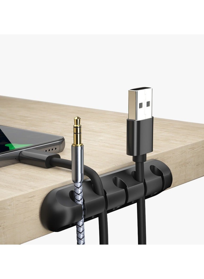 منظم مشابك الكابلات - إدارة الكابلات، وأسماك الساحبة، وحامل الكابلات للكابلات الكهربائية وكابلات الشحن للملحقات، وكابل الماوس، والكمبيوتر الشخصي، والمكتب، والمنزل. - Image 2