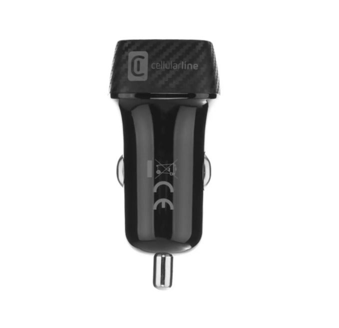 Cellularline USB-C Car Charger 20W, Fast Car Charger with Power Delivery (PD), Type-C Car Adapter , 12V/24V Universal – Black - Image 2
