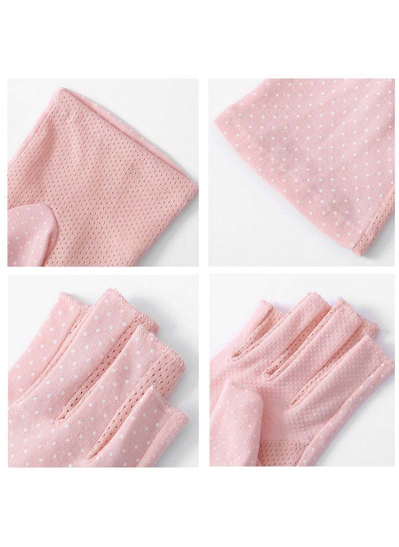 Generic - Women Girls Summer Fingerless Gloves, Non-slip UV Protection Driving Gloves Outdoor Gloves - Image 1