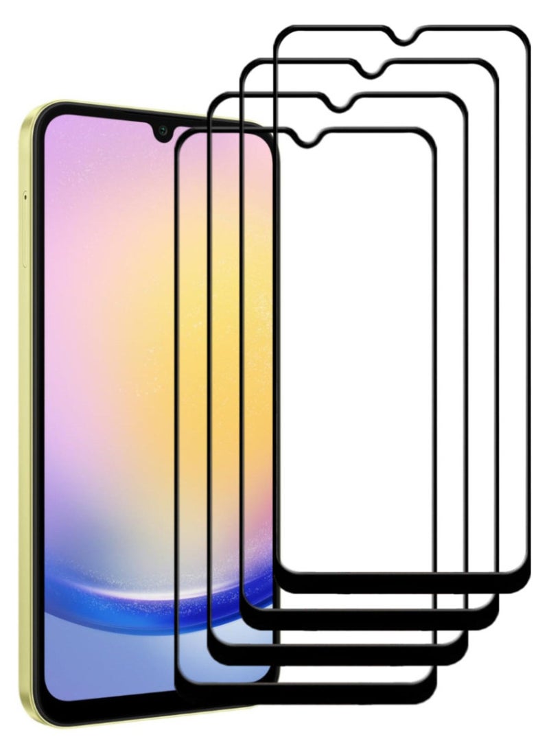 4 Pieces Antistatic ESD Dustproof Premium Quality High Definition Tempered Glass Screen Protector Designed For Samsung Galaxy A25