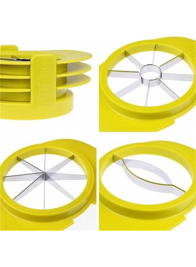 HOOKOR Apple/Tomato/Mango Cutters - Set of 3 - Sturdy Base keeps Fruit/Vegetable in Place - Also keeps Cutters Organized - Razor Sharp Stainless Steel Saw Blades - Quick - Easy - Image 4
