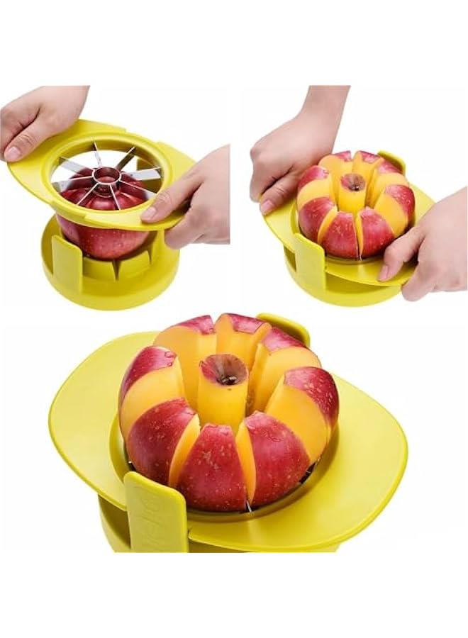 HOOKOR Apple/Tomato/Mango Cutters - Set of 3 - Sturdy Base keeps Fruit/Vegetable in Place - Also keeps Cutters Organized - Razor Sharp Stainless Steel Saw Blades - Quick - Easy - Image 5