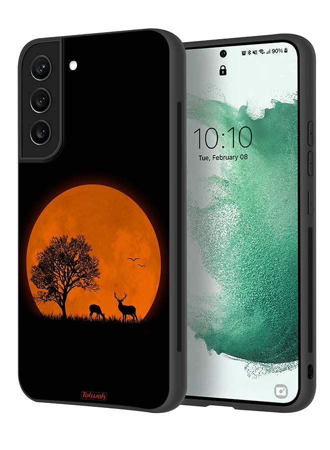 Tolwak Samsung Galaxy S21 FE 5G Protective Case Cover Evening Moon Art - Image 1