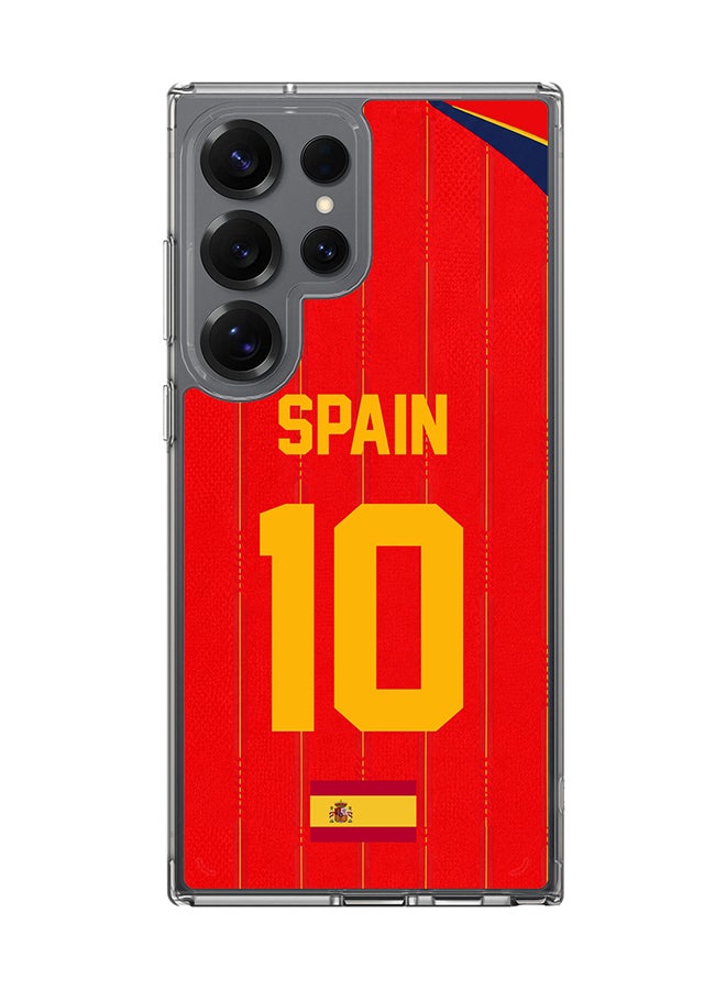 Stylizedd Classic Clear Case for Samsung Galaxy S25 Ultra , Hybrid Soft Case Flexible Edges Anti Drop TPU PC Gel Thin Transparent Cover [ Designed for Samsung Galaxy S25 Ultra ] - Football Team Spain World Cup 2026 - Image 1