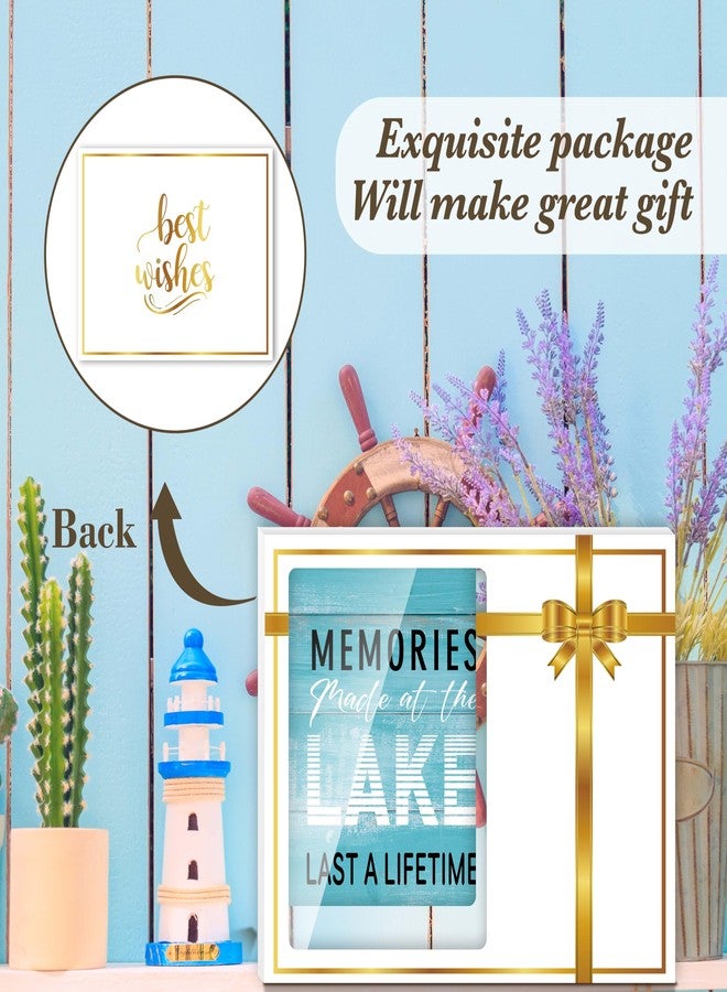 TIRYWT Lake Theme Picture Frame 4x6, Lake House Decor, Funny Lake Gifts Wood Photo Frame, Gifts for Lake Lovers, Memories Made at the Lake Last a Lifetime Photo -M11 - Image 3