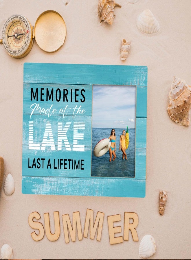 TIRYWT Lake Theme Picture Frame 4x6, Lake House Decor, Funny Lake Gifts Wood Photo Frame, Gifts for Lake Lovers, Memories Made at the Lake Last a Lifetime Photo -M11 - Image 4