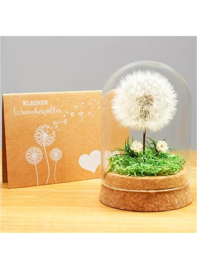 Generic Wunscherfüller Dandelion in Glass - Special Gift Idea, Birthday Gift for Women, Lucky Charm and Small Item for Girlfriend, Decorative Gifts in Glass, Flowers Gift  - Image 1