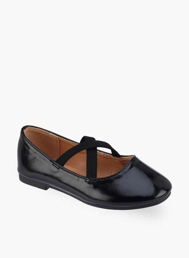 Flora Bella By Shoexpress BLACK Girls Cross Strap Ballerina Shoes for Women | Best Price UAE