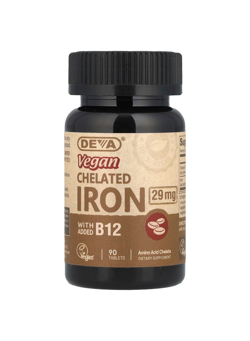 Deva Vegan Chelated Iron, 90 Tablets