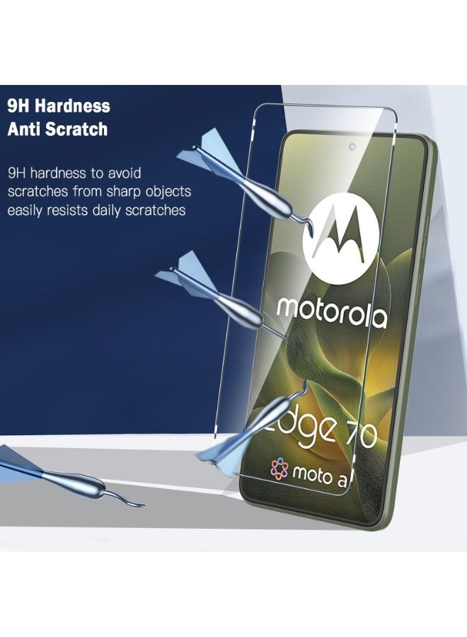ChicVibe Screen Protector for Motorola Moto Edge 70, 9H Hardness Tempered Glass Screen Film, Highly Clear, Anti-Scratch, Bubble Free, for Motorola Moto Edge 70 Protective Film - Image 2